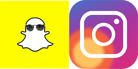 SnapChat and Instagram