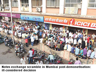 Demonetisation rush in Mumbai