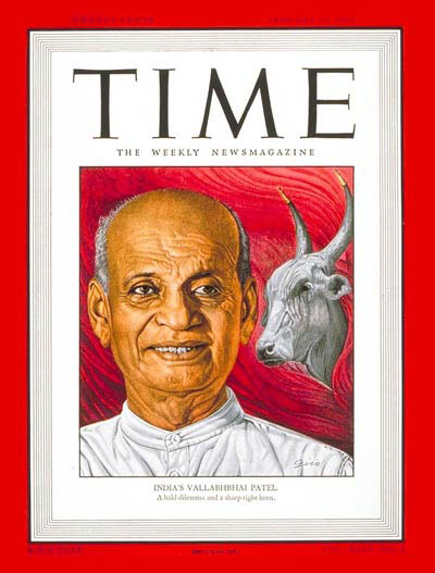 Sardar Vallabh Bhai Patel on TIME 