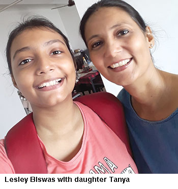 Lesley Biswas and Tanya