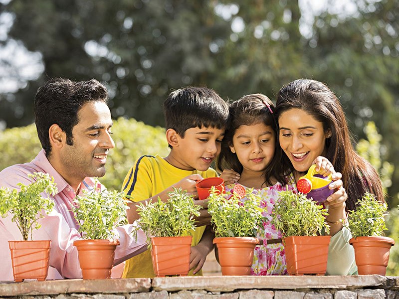 gardening, family