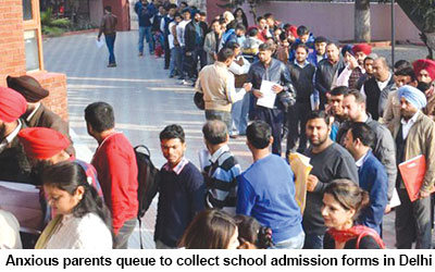 Anxious parents school admissions