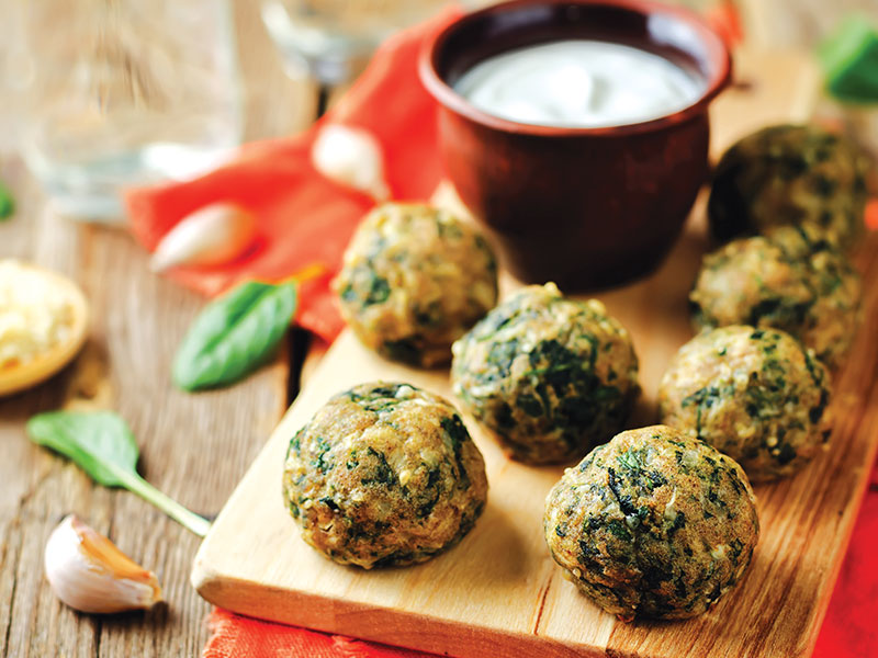 Spinach cheese balls