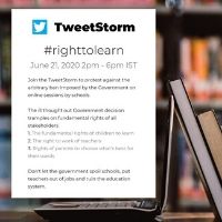 Right to learn twitterstorm protest 