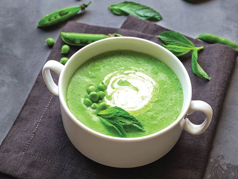 Peas mint soup