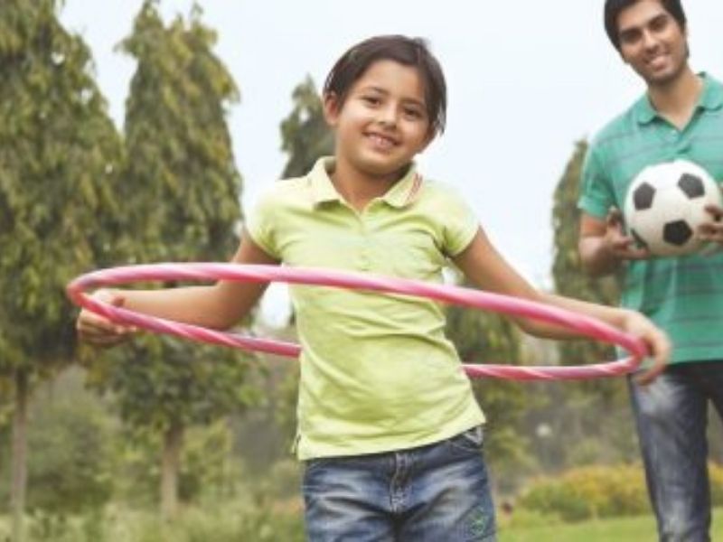 children exercising