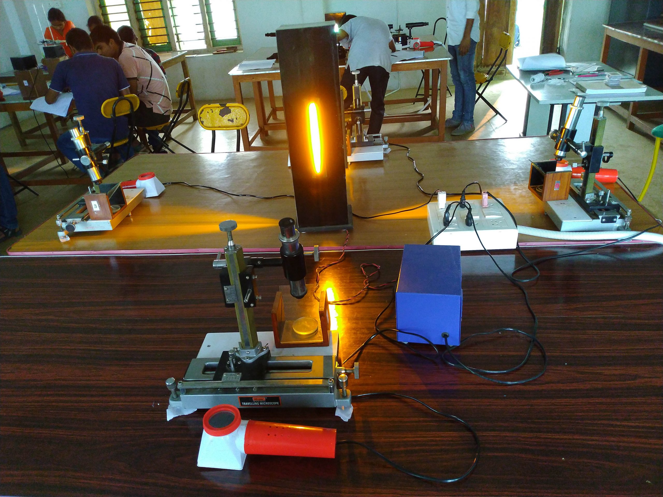 NIT Andhra Pradesh Students at a laboratory in the Campus