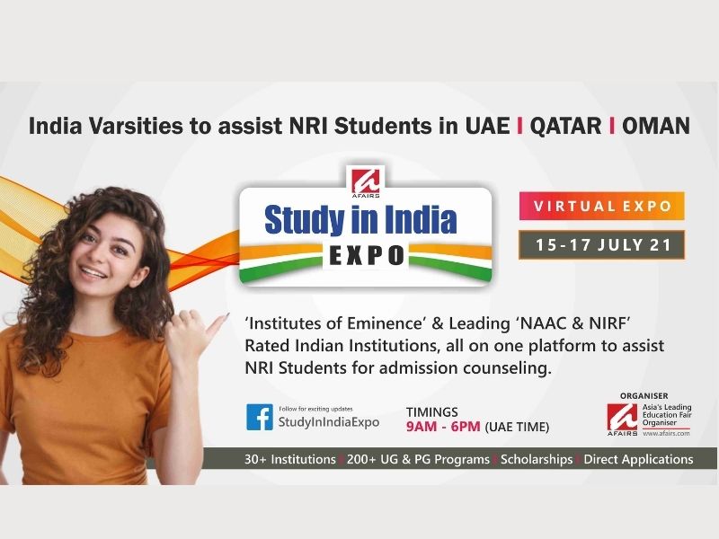 Study in India Virtual Expo 2021 for NRI students