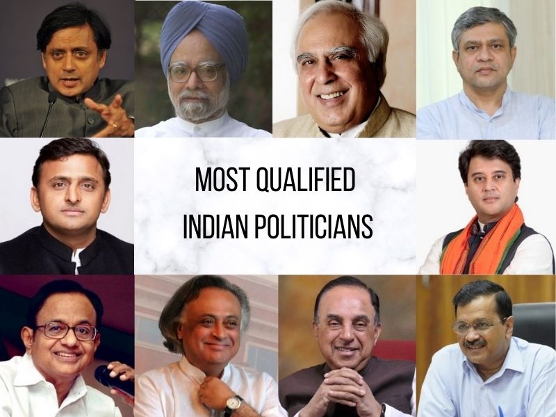 Most qualified politicians of India