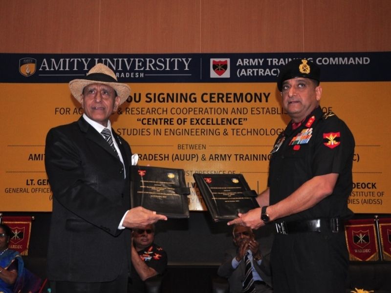 Amity University signs MoU with Indian Army Training Command