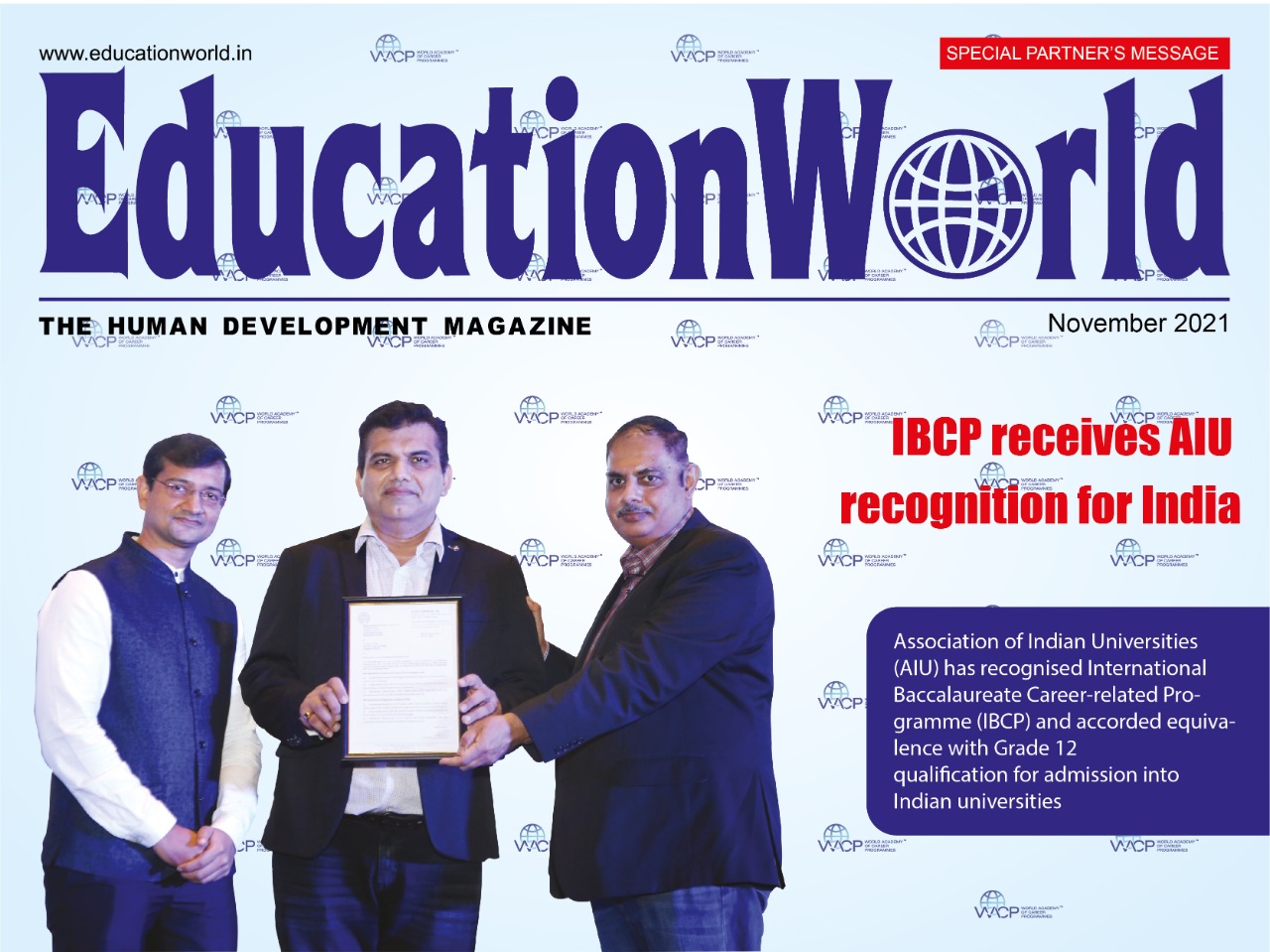 IBCP receives AIU recognition for India