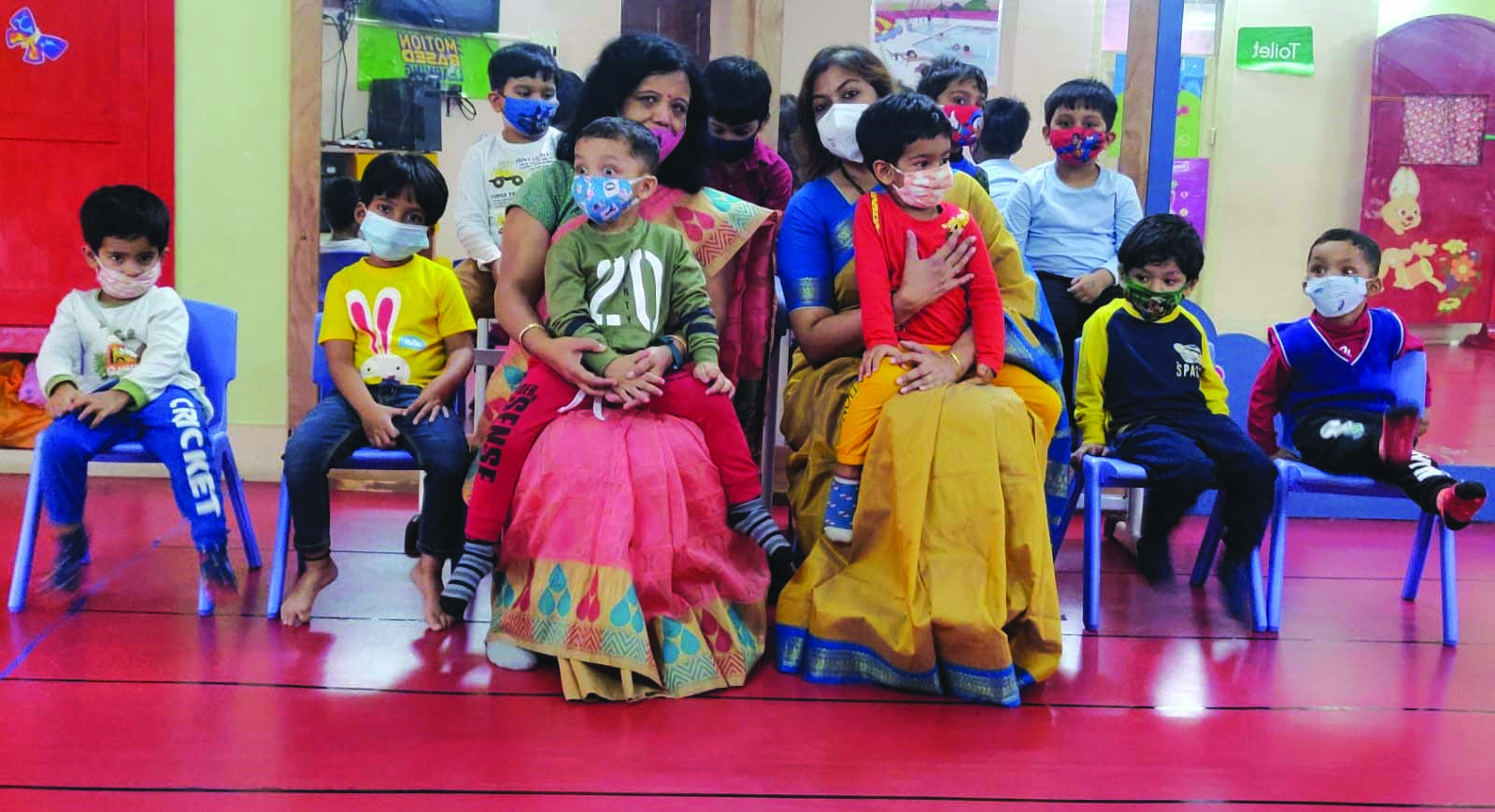 Sanchari Mukherji (right), centre head, EuroKids, CK Block, Salt Lake, Kolkata.