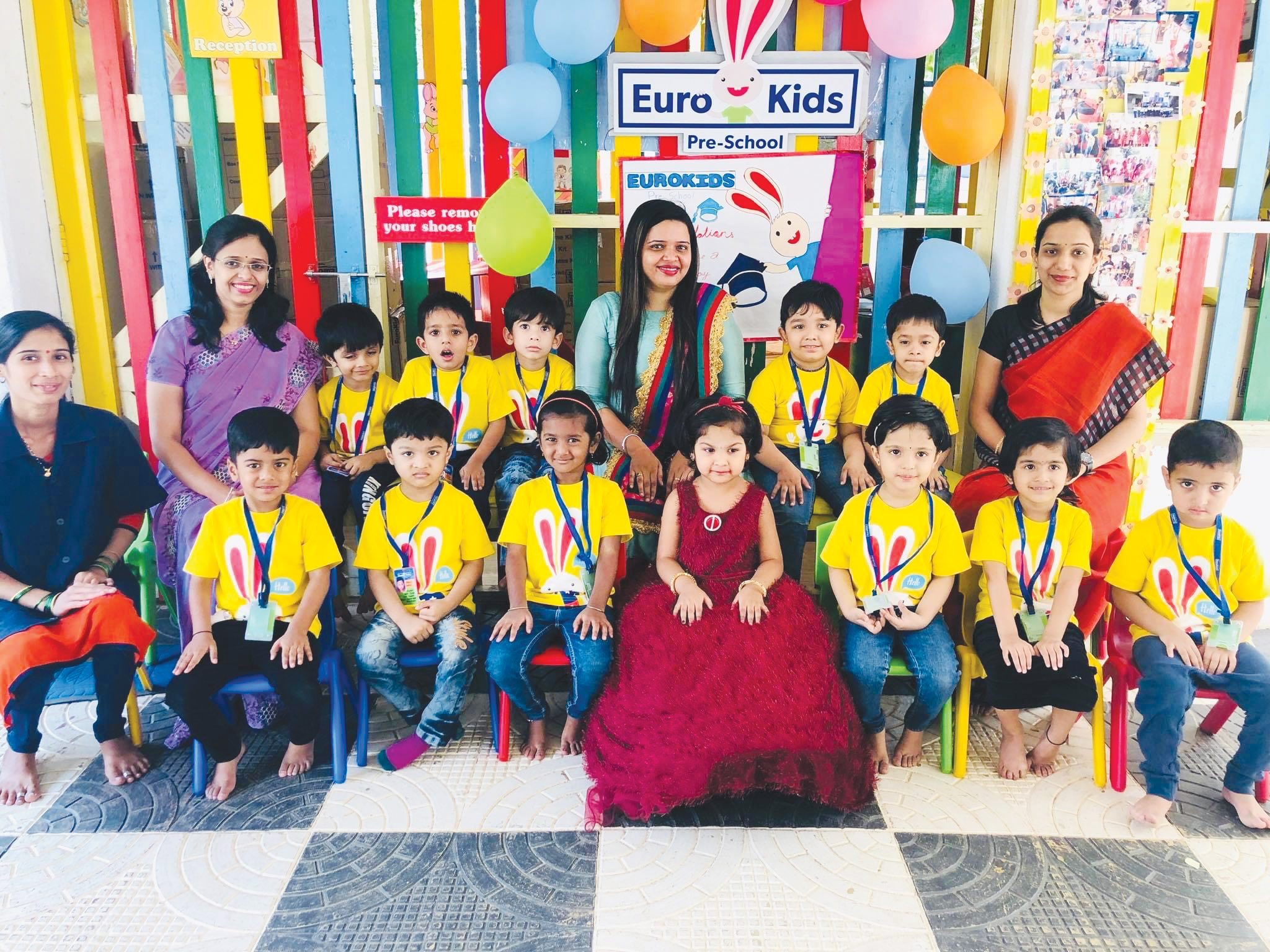 Pradnya Surve (centre), principal, EuroKids, Dhayari, Pune (100 students, ten teachers).