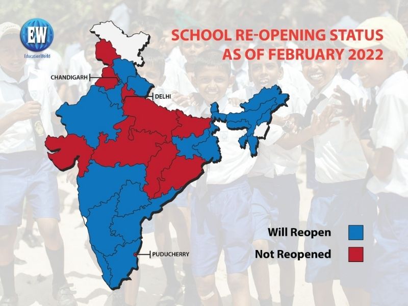 School opening status across India-February, 2022