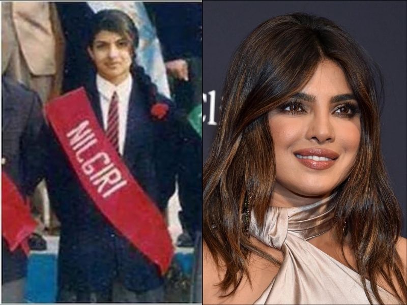 Priyanka Chopra during her school days and now