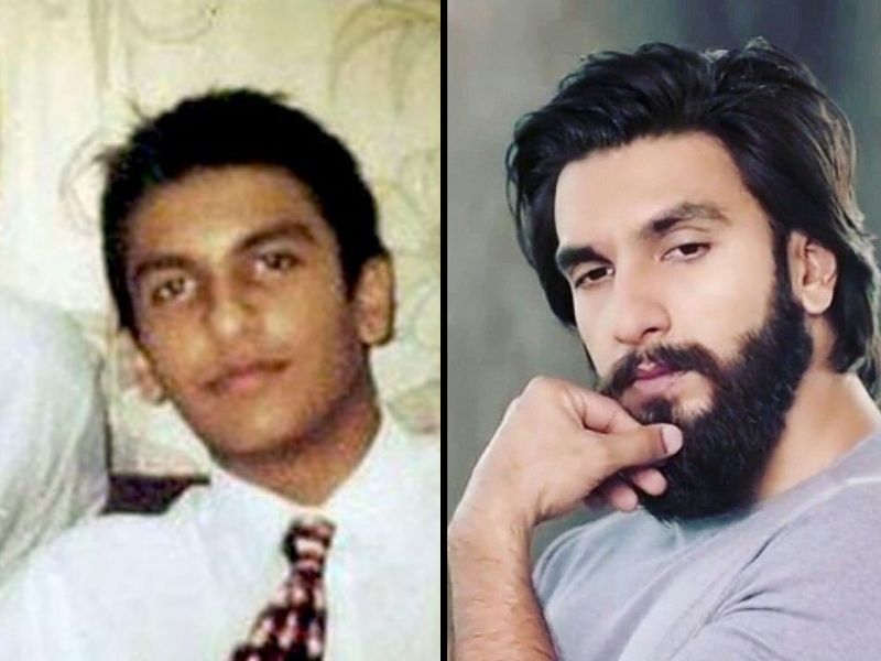 Ranveer Singh during his school days and now