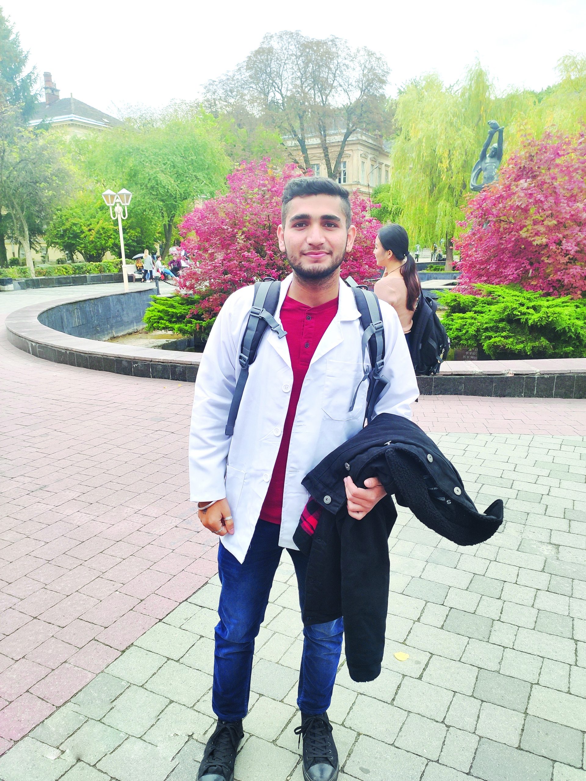 Sahil Aneja, a third-year medical student at Lviv University,