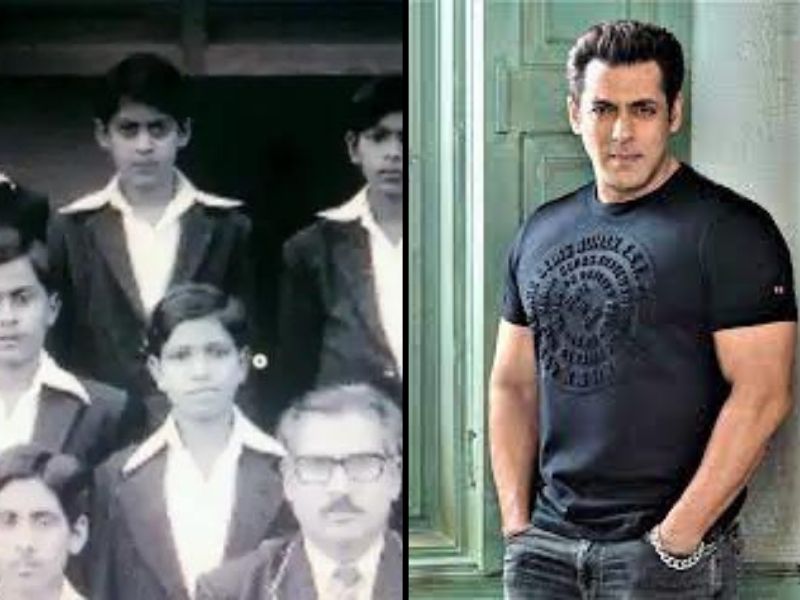 Salman Khan during his school days and now