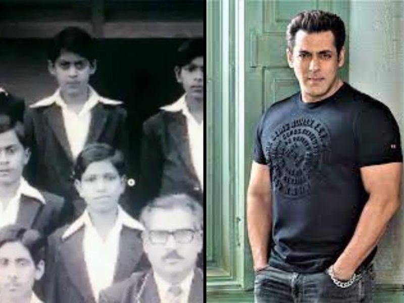 Salman Khan during his school days and now