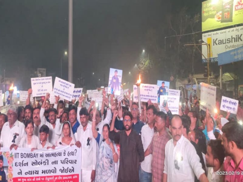 IIT Bombay student's death: Dalit MLA Mevani leads candle march in Ahmedabad