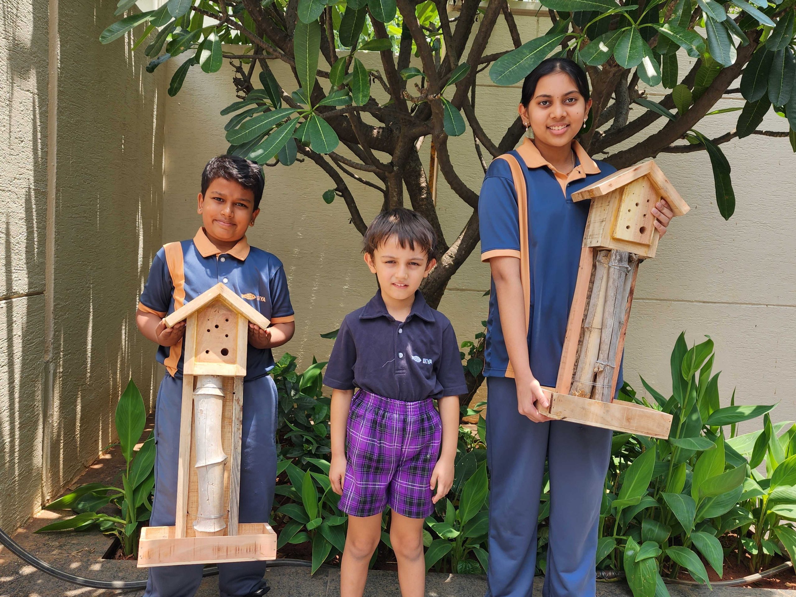 Ekya Students with Bee Hotel