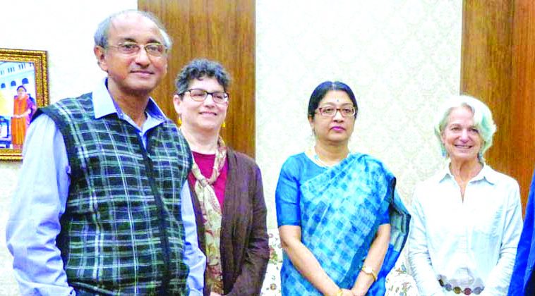 Calcutta University's Prof. Chattopadhyay (left): less than satisfied