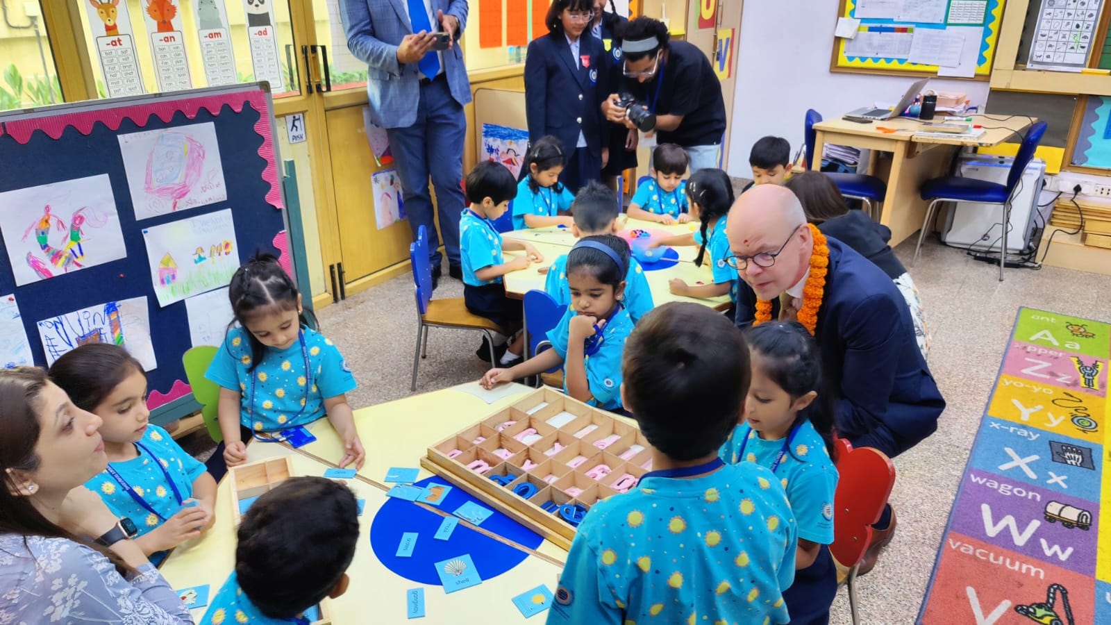 Pic - Olli-Pekka Heinonen, Director-General, International Baccalaureate, engages in meaningful dialogue with young learners at Dhirubhai Ambani International School, Mumbai