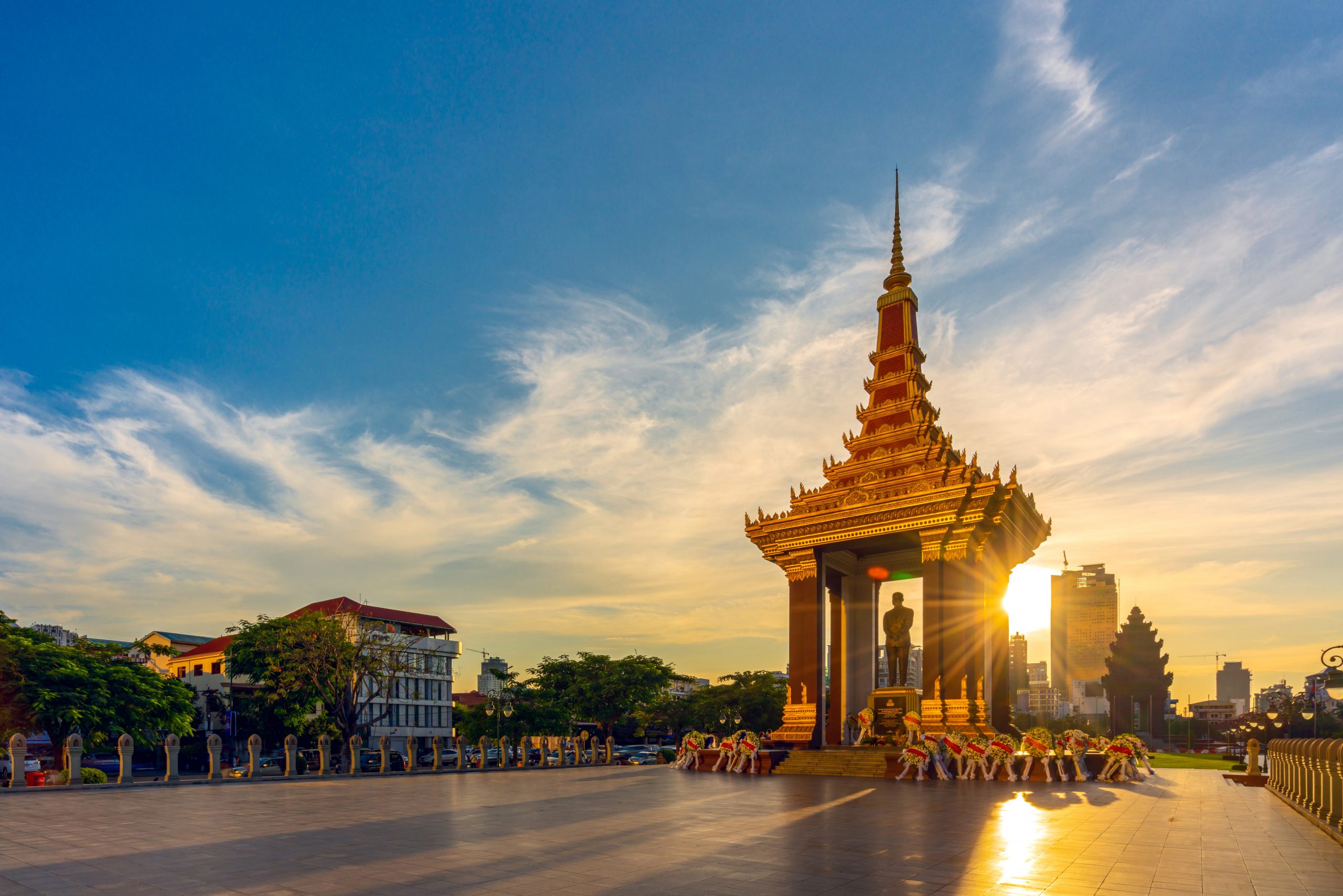 Phnom,Penh,,Cambodia,-,October,16,2019,:,A,Statue,Of