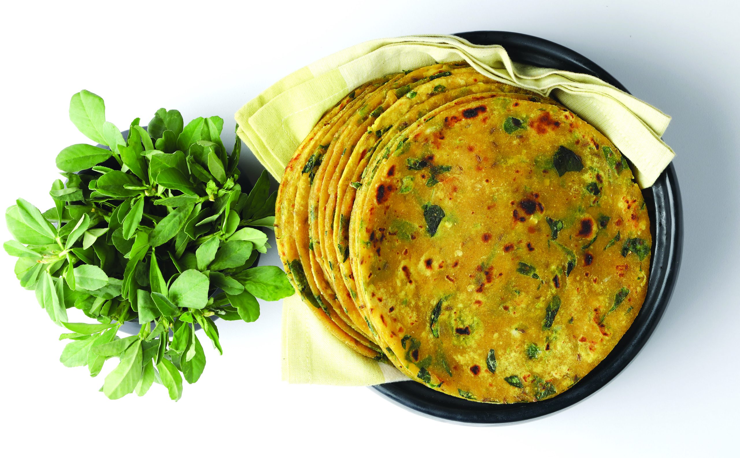 (thepla),/,Indian,Flat,Bread,methi,Paratha,an,Indian,Flatbread,Stuffed,With