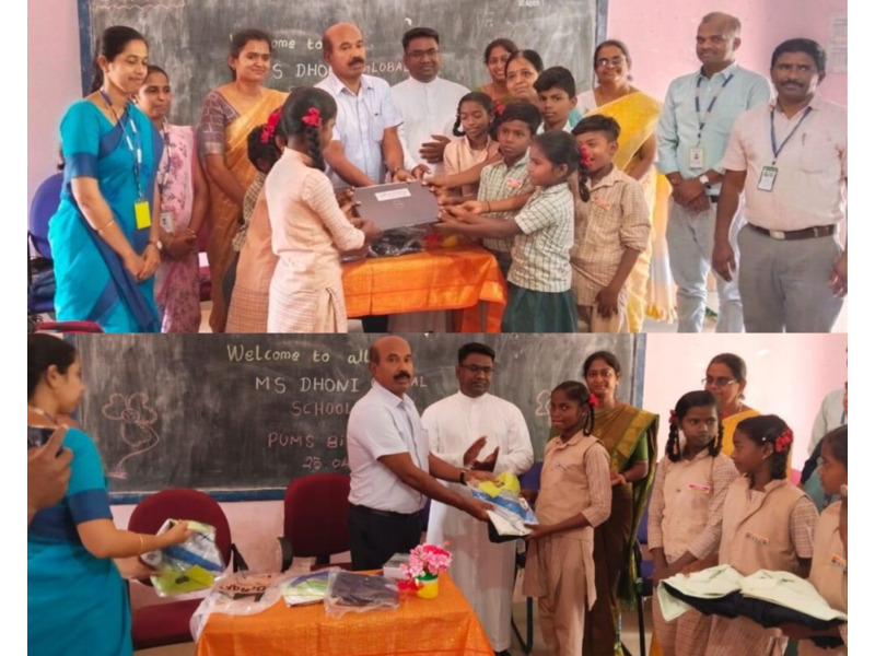 Philanthropy at M S Dhoni Global School 