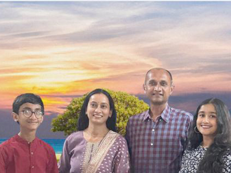 Aarushi and Aarush Patel Family Picture
