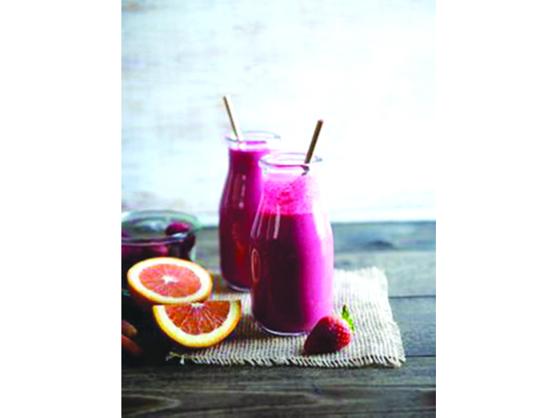 Breakfast Pink Sunrise Strawberry Smoothie _ Cafe Johnsonia copy