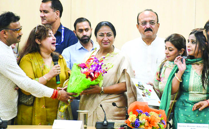 Delhi CM Rekha Gupta & education minister Ashish Sood