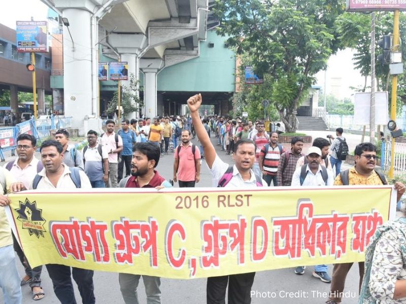 Sacked Group C and D staff protest outside SSC