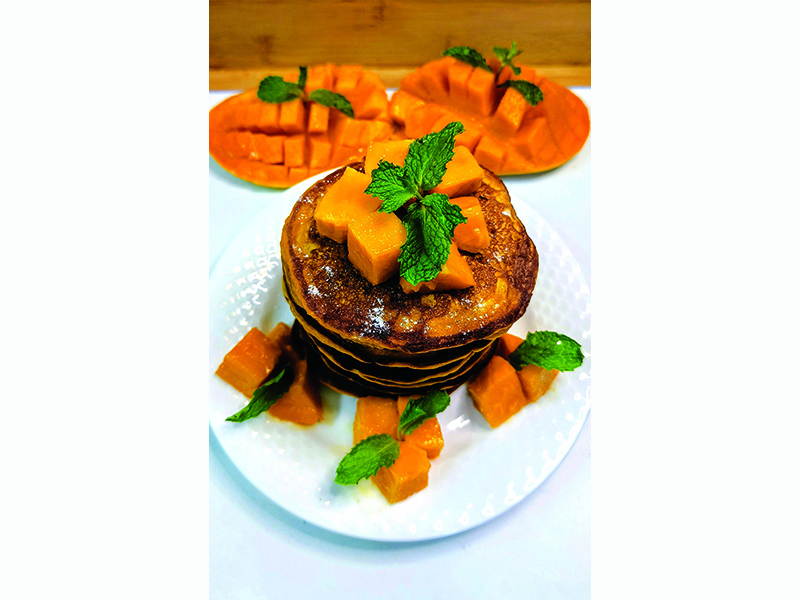Whole wheat mango pan-cake copy